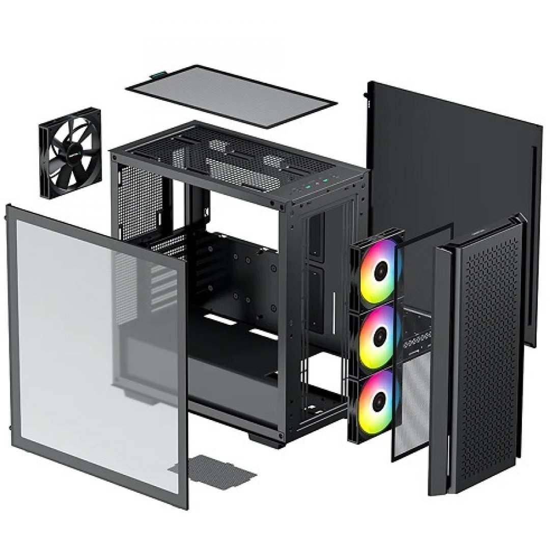 Buy Deepcool Cg Tempered Glass Mid Tower Atx Case Cg Price In