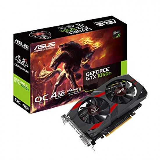 Asus Cerberus GeForce GTX 1050 Ti OC Edition 4GB GDDR5 Graphics Card