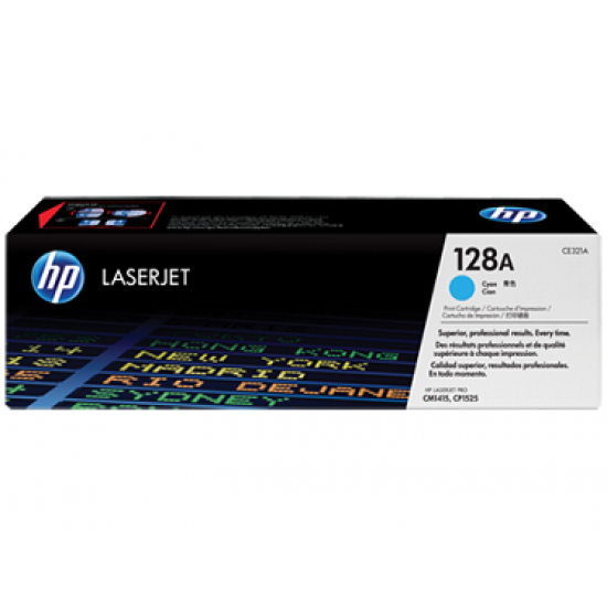 HP 128A-C Cyan Original LaserJet Toner Cartridge For CP 1525, M1415 Printer