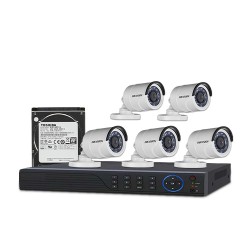 HIKVISION 5 unit 720P night vision security cc camera Package HIKVISION 5 unit 720P night vision security cc camera Package