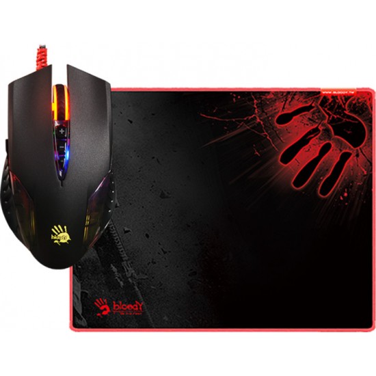 A4TECH Q5081S Neon XGlide Gaming Mouse & Mouse Pad