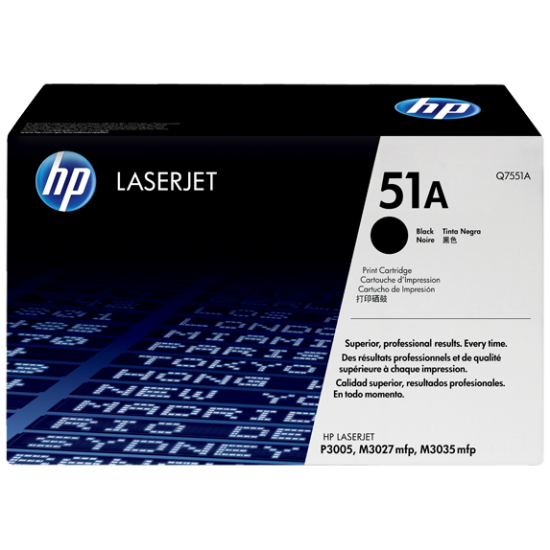 HP 51A Black Original LaserJet Toner Cartridge (for LJP3005, M3027)