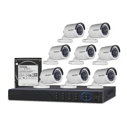 HIKVISION 8 unit 720P night vision security cc camera Package HIKVISION 8 unit 720P night vision security cc camera Package