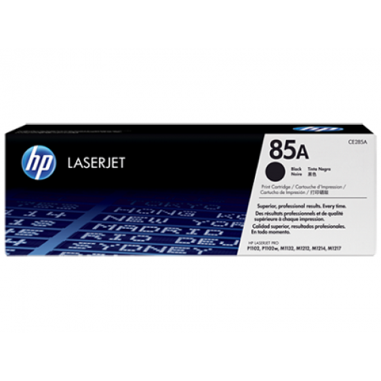 HP 85A Black Original LaserJet Toner Cartridge (For LJP1102, M1132, M1212)