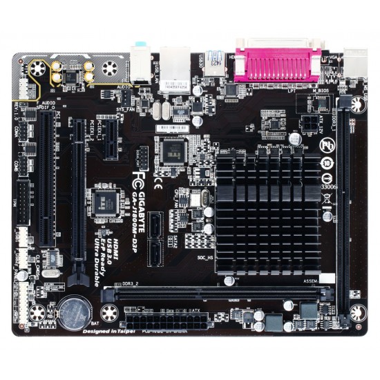 GIGABYTE GA-J1800M-D3P Motherboard with Built In 2.41Ghz DDR3 Celeron Processor