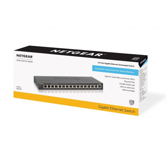 Netgear GS316 16-Port Gigabit Ethernet Desktop Switch