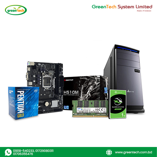  Budget 10th Gen Student & Corporate PC with Intel G6400 & Biostar H510MHP