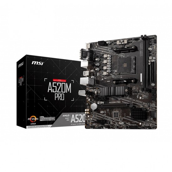 MSI A520M PRO AMD AM4 Micro-ATX Motherboard