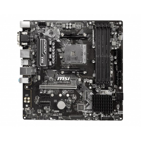 MSI B450M PRO-VDH MAX AMD AM4 Gaming Motherboard