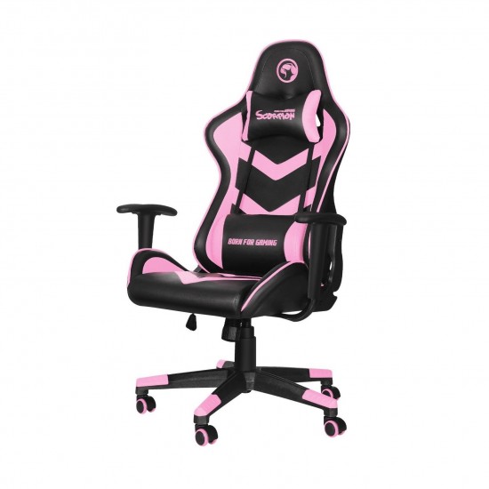 Marvo Scorpion CH-106 Adjustable Gaming Chair Black Pink