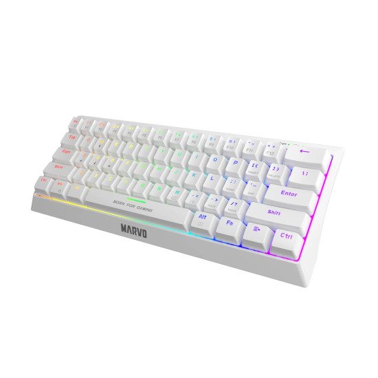 Marvo KG962G WH EN-R Wired (Red Switch) White Mechanical Gaming Keyboard