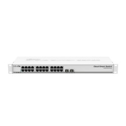 Mikrotik CSS326-24G-2S+RM SwOS powered 24 port Gigabit Ethernet switch with two SFP+ ports in 1U rackmount case Mikrotik CSS326-24G-2S+RM SwOS powered 24 port Gigabit Ethernet switch with two SFP+ ports in 1U rackmount case