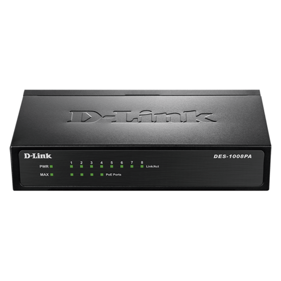 D-Link DES-1008P 8-Port Desktop Switch with 4 PoE Ports