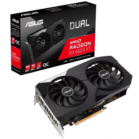 ASUS Dual Radeon RX 6600 XT OC Edition 8GB GDDR6 Graphics Card