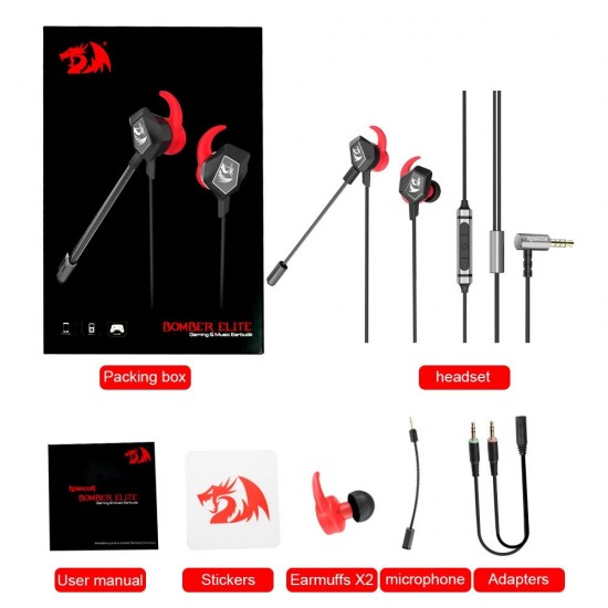 Redragon E300 Bomber Elite Gaming Earphone