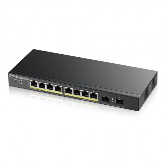 Zyxel GS1900-10HP 8-port GbE Smart Managed PoE Switch with GbE Uplink