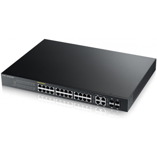 Zyxel GS1920-24HPv2 28-Port Smart Managed Gigabit PoE Switch