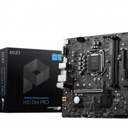 MSI H510M PRO Intel 10th Gen and 11th Gen Mirco-ATX Motherboard MSI H510M PRO Intel 10th Gen and 11th Gen Mirco-ATX Motherboard