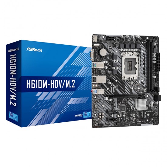 ASRock H610M-HDV/M.2 12th Gen Micro ATX Motherboard ASRock H610M-HDV/M.2 12th Gen Micro ATX Motherboard