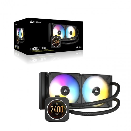 Corsair iCUE H100i ELITE LCD Display 240mm Liquid CPU Cooler