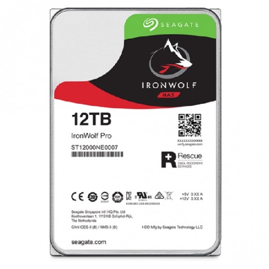 Seagate IronWolf Pro 12TB 3.5 Inch SATA 7200RPM NAS Hard Drive