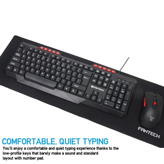 Fantech K210 Silent Multimedia USB Office Use Keyboard Black