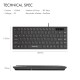 Fantech K3M Multimedia Mini USB Keyboard Black