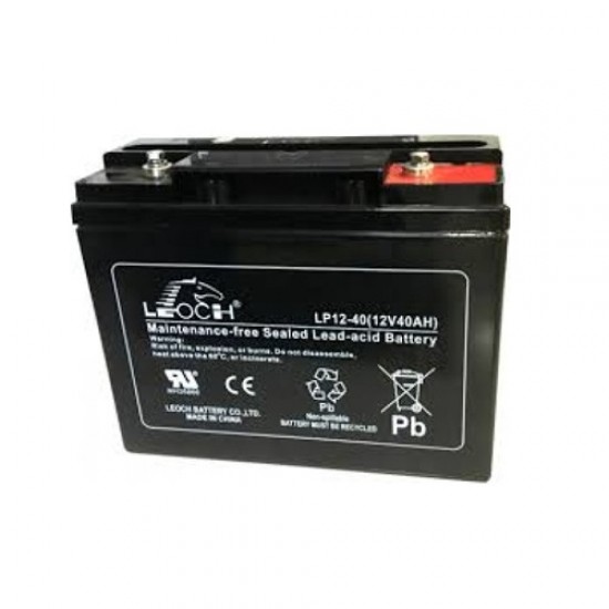 Leoch LP12-40 (12V 40Ah) Sealed Lead Acid Battery