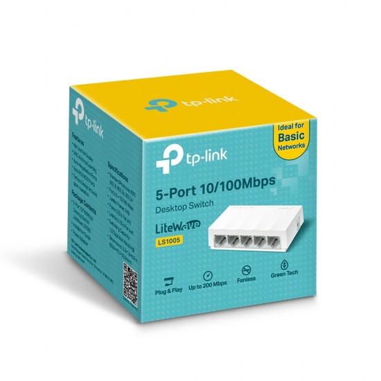 TP-Link LS1005 5-Port 10/100Mbps Desktop Network Switch TP-Link LS1005 5-Port 10/100Mbps Desktop Network Switch