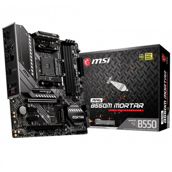 MSI MAG B550M Mortar AMD Micro ATX Gaming Motherboard (Global)