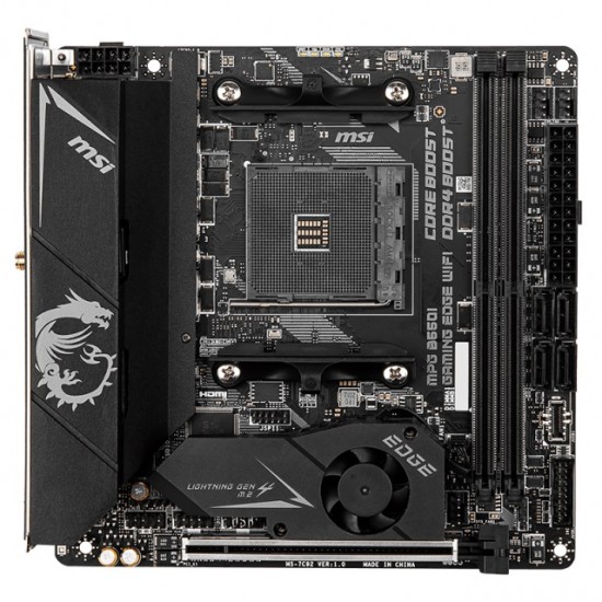 MSI MPG B550I GAMING EDGE Wi-Fi AM4 Mini-ITX Motherboard