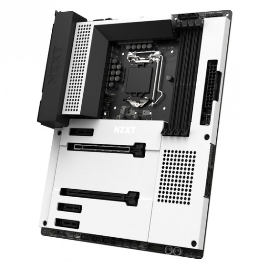 NZXT N7 Z590 Matte White Intel 11th and 10th Gen ATX Wi-Fi Gaming Motherboard