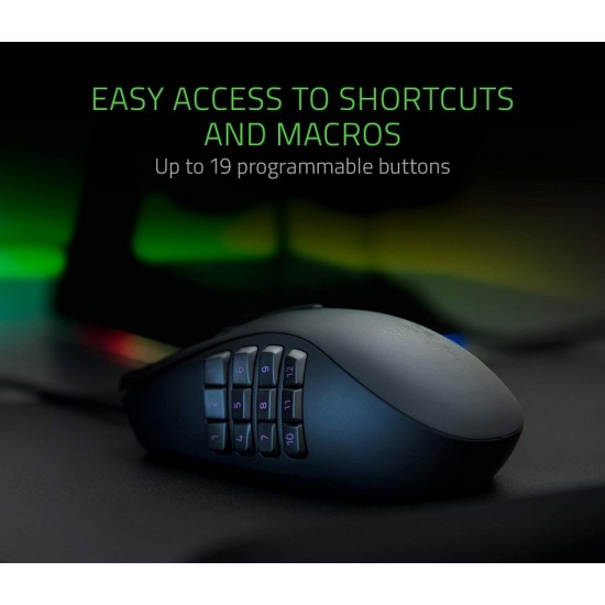 Razer Naga Trinity - Multi-color Wired MMO Gaming Mouse