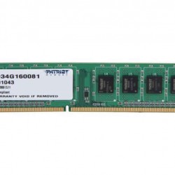 Patriot 4GB DDR3 1600 Bus Desktop Ram