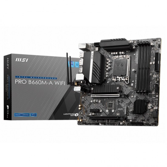 MSI PRO B660M-A WIFI DDR5 12th Gen Micro-ATX Motherboard