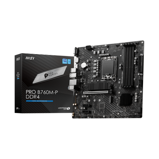 MSI PRO B760M-P DDR4 13th Gen & 12th Gen mATX Motherboard