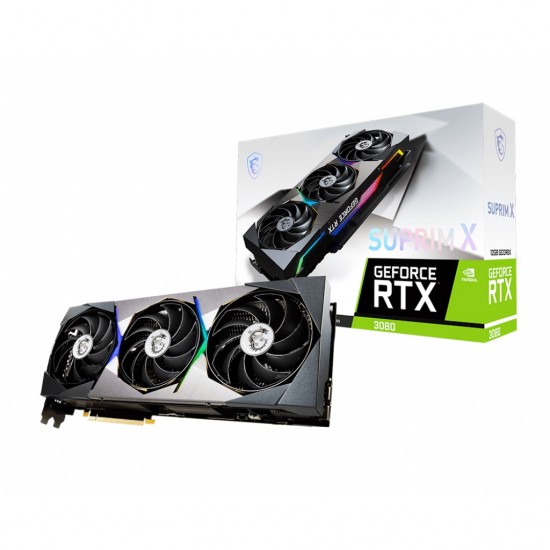 MSI GeForce RTX 3080 SUPRIM X 12G LHR 12GB GDDR6X Graphics Card