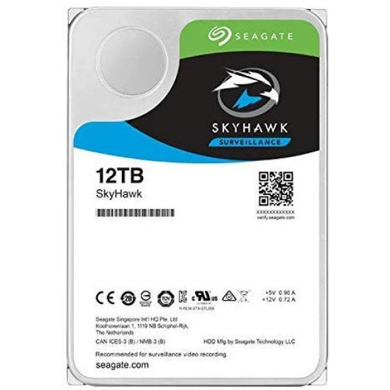 Seagate Skyhawk 12TB 3.5 SATA Surveillance HDD (ST12000VX0008)