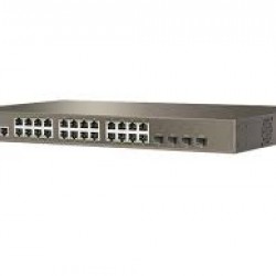 Tenda TEG3224P 24-Port 10/100/1000 Mbps + 4 Shared SFP PoE Managed Switch