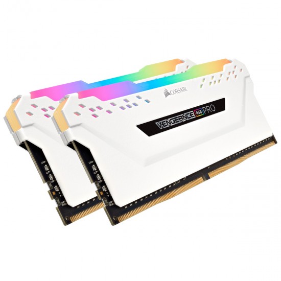 Corsair VENGEANCE RGB PRO 16GB (2 x 8GB) DDR4 3200MHz C16 RAM Kit White