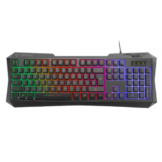 Vertux Radiance Ergonomic Backlit Wired Gaming Keyboard