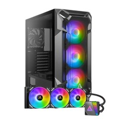 Antec DF600 Flux Mid-Tower Case & Symphony 360 ARGB Black CPU Cooler Combo