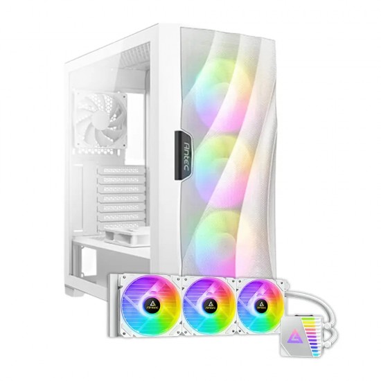 Antec DF700 FLUX White ATX Case & Symphony 360 ARGB CPU Cooler Combo