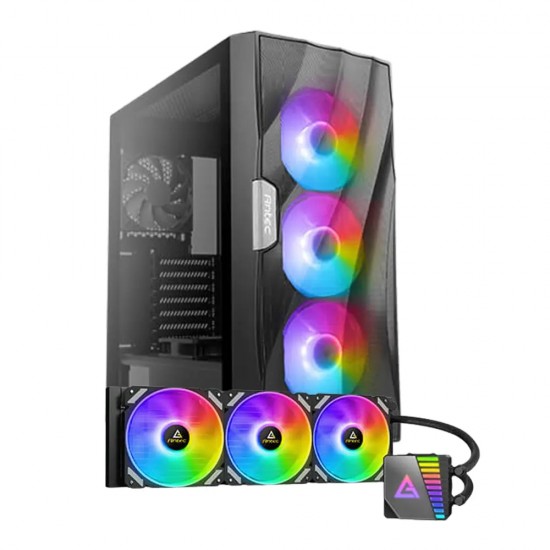 Antec Dark Fleet DF700 FLUX Mid-Tower Case & Symphony 360 ARGB Black CPU Cooler Combo