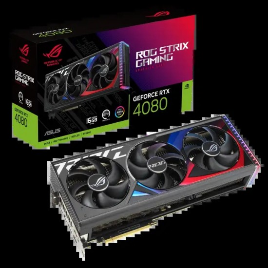 ASUS ROG Strix GeForce RTX® 4080 OC Edition Gaming Graphics Card (PCIe 4.0,  16GB GDDR6X, HDMI 2.1a, DisplayPort 1.4a)