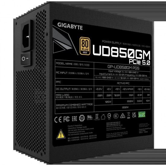 GIGABYTE UD850GM PG5 850W 80+ Gold Full Modular Power Supply