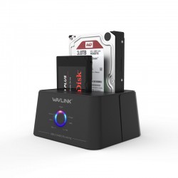 Wavlink WL-ST334U USB 3.0 to SATA Dual Bay External Hard Drive Docking Station Wavlink WL-ST334U USB 3.0 to SATA Dual Bay External Hard Drive Docking Station
